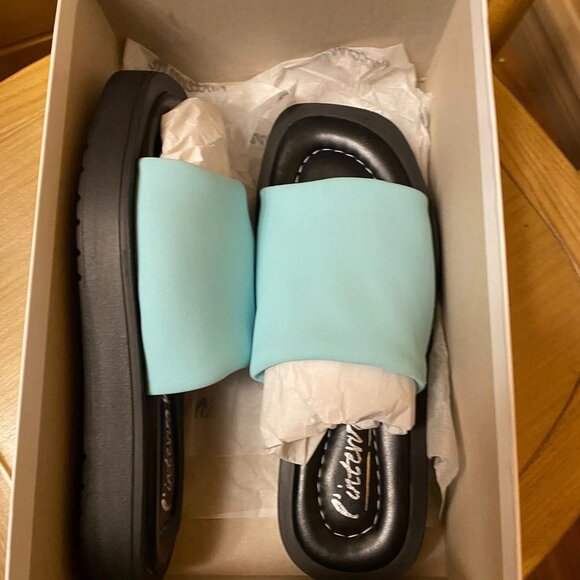 L'Intervalle Sandals Helmi Blue Lycra Size 38 - Picture 1 of 2